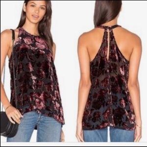 NWT BB Dakota Black Velvet Racerback Tank Large